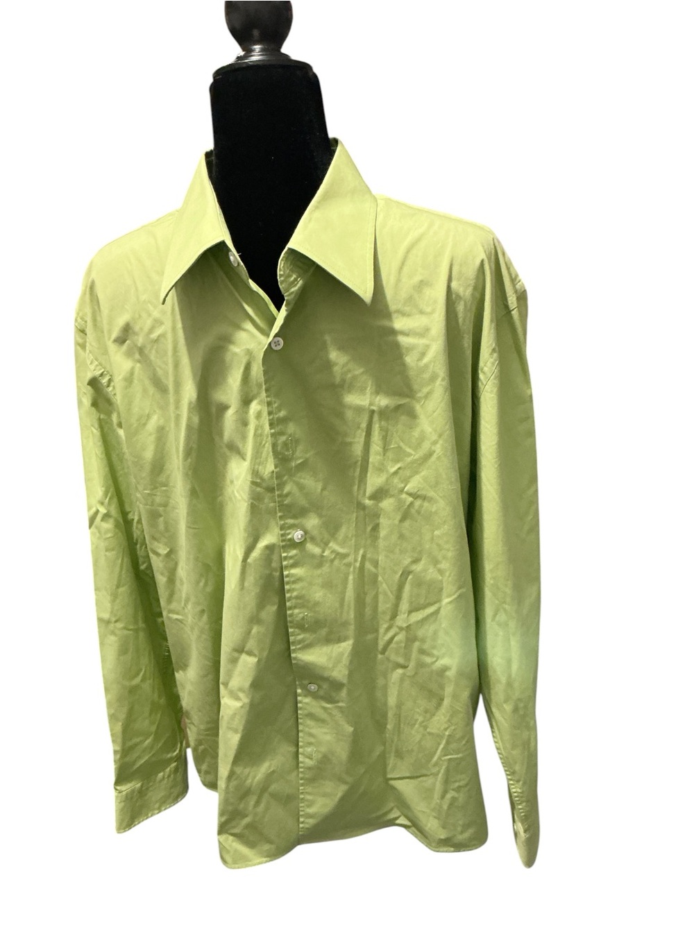 Express Men's Lime Green Dress Shirt